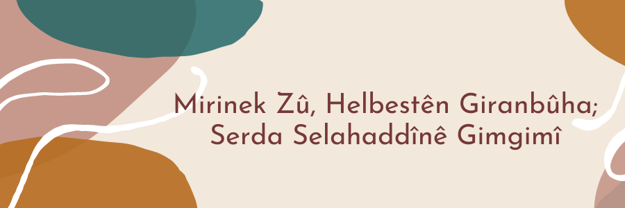 Mirinek Zû, Helbestên Giranbûha; Serda Selahaddînê Gimgimî